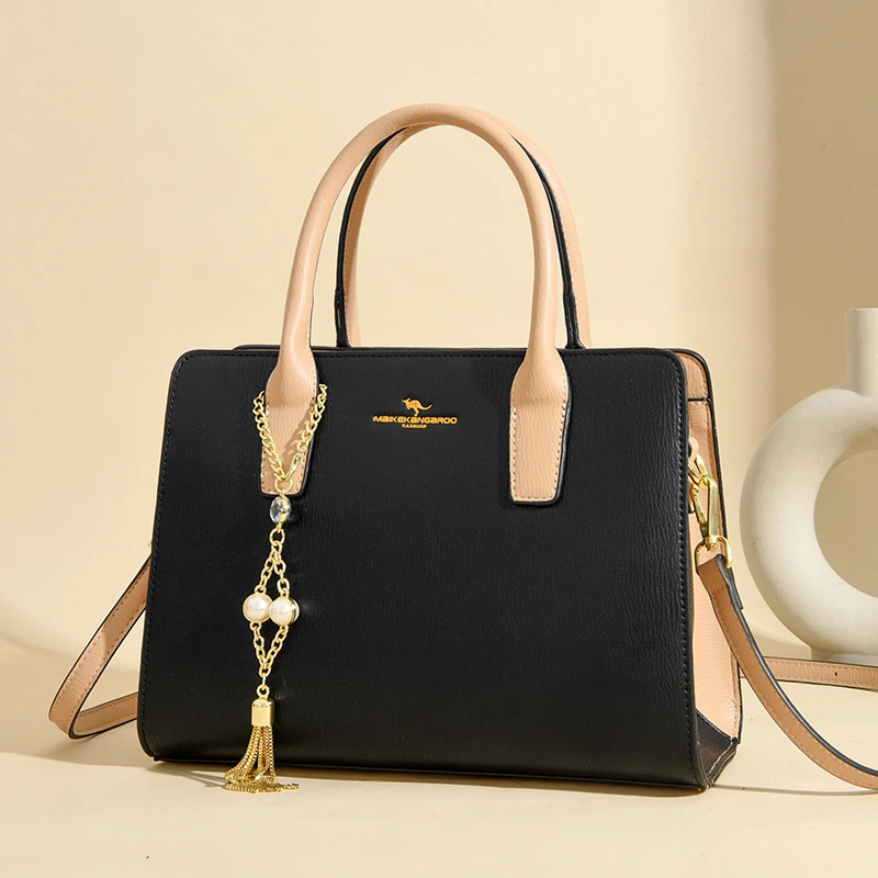 女士手提包时尚简约大容量包包2025新款中年妈妈包百搭通勤手提包