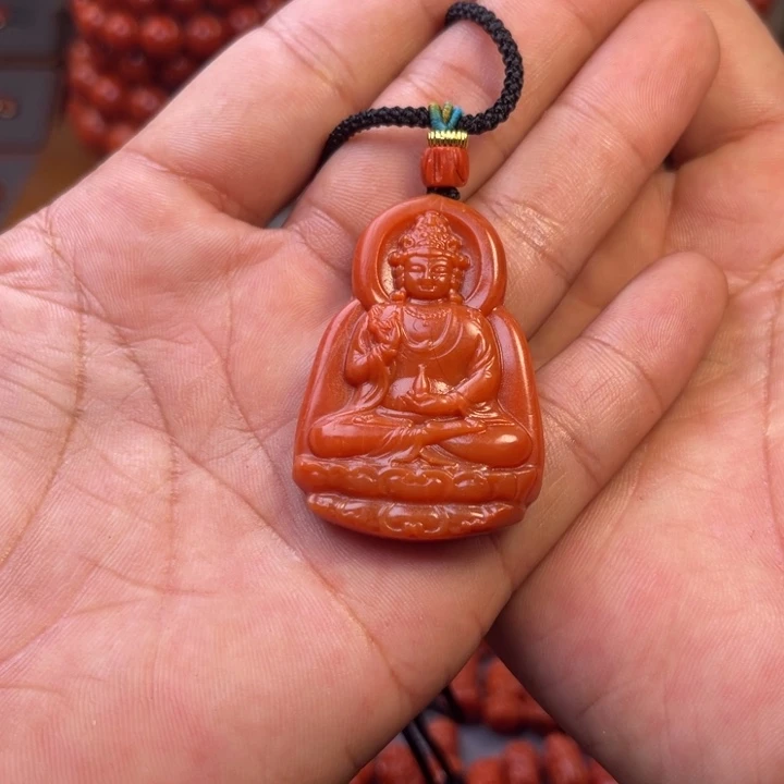南红玛瑙未镶嵌保山精工观音吊坠