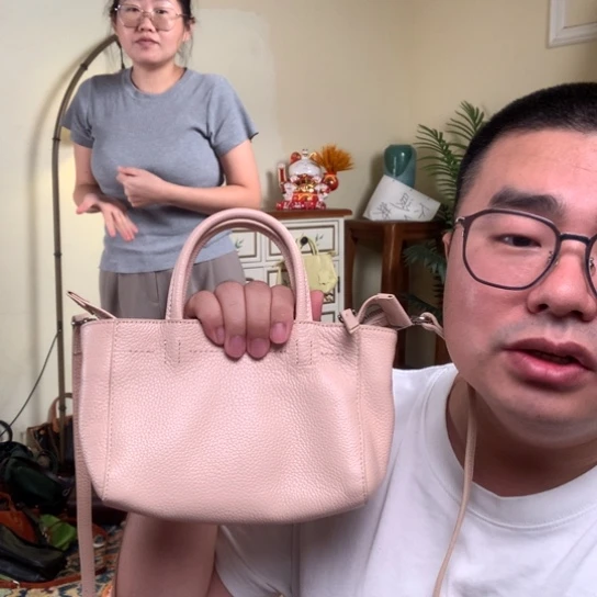 进口头层牛皮女包