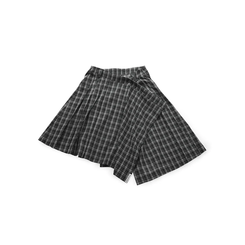 河岸家买手店manzanilla百搭休闲美式格子不规则围帘25夏新款