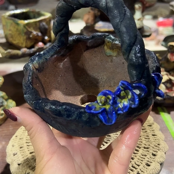 福利手工粗陶高温花盆14