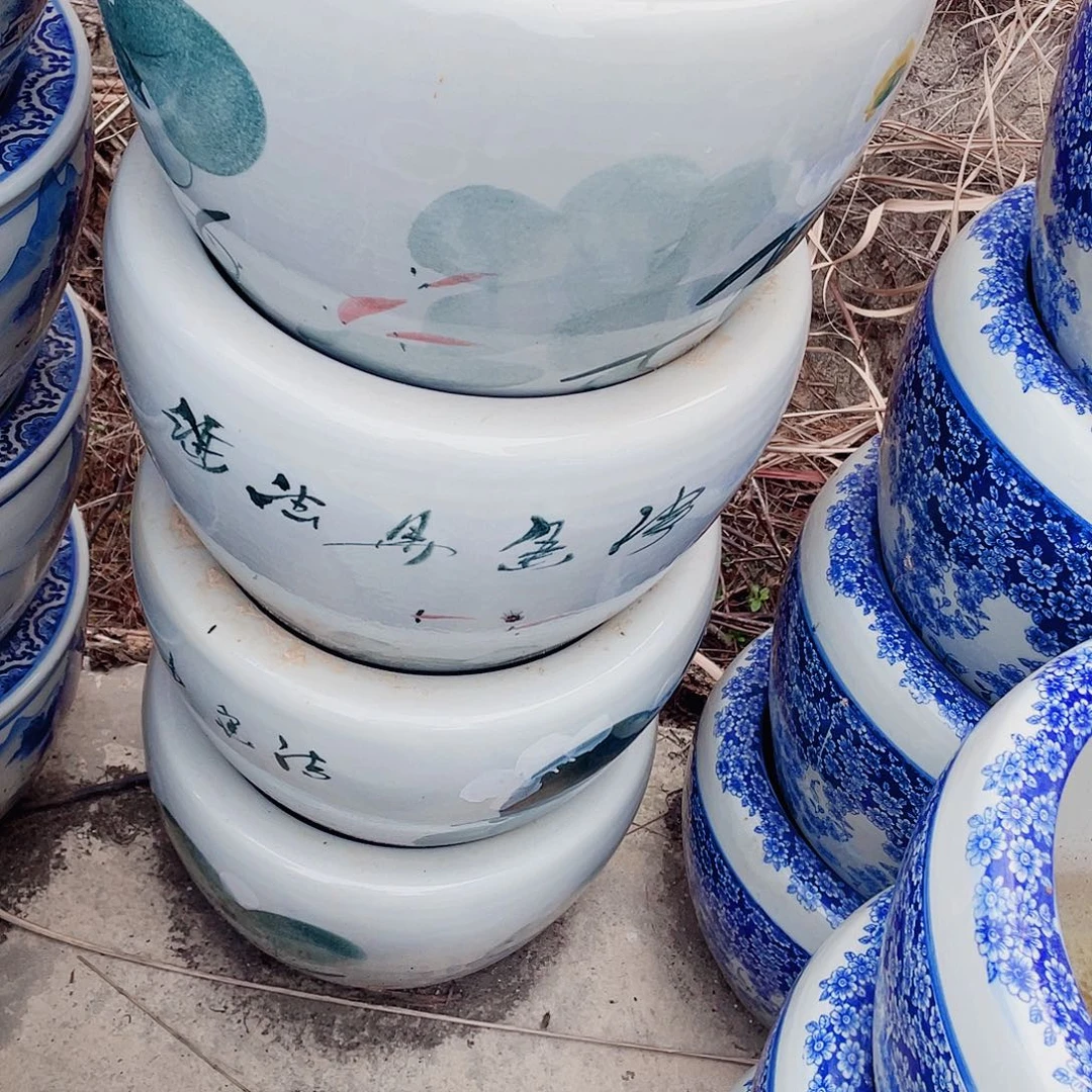 陶景德镇陶瓷鱼缸