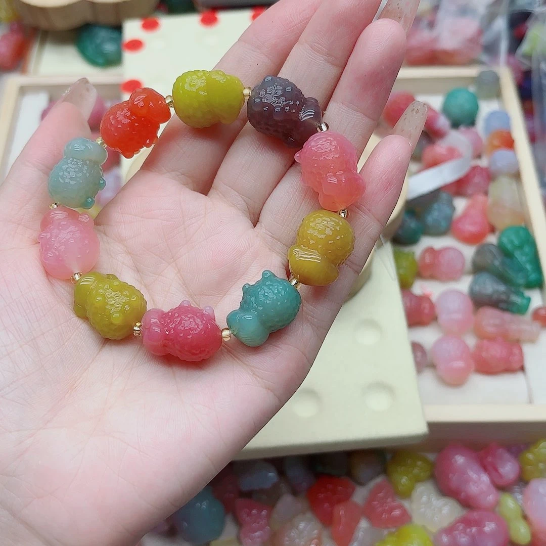 玛瑙/玉髓手链未镶嵌?***࿐盐源19