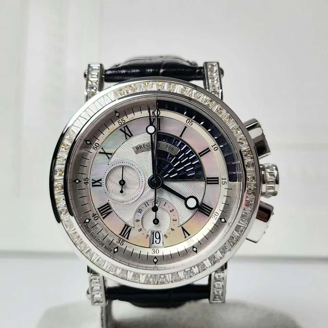 99新 BREGUET/宝玑 航海/单表/18K白金/42毫米