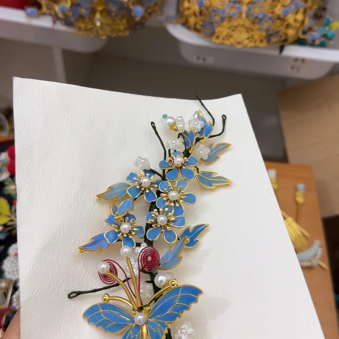 醋酸铁合金鹅毛仿点翠