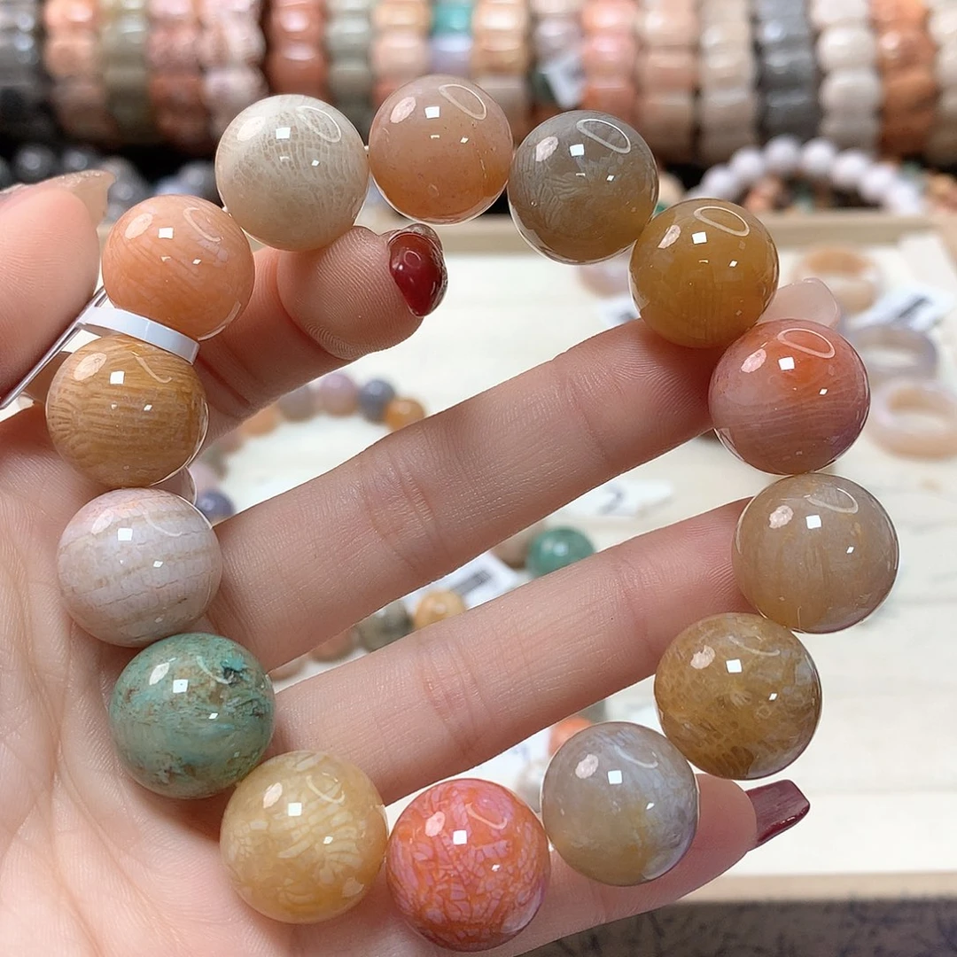 硅化珊瑚（珊瑚玉）手链未镶嵌白*892