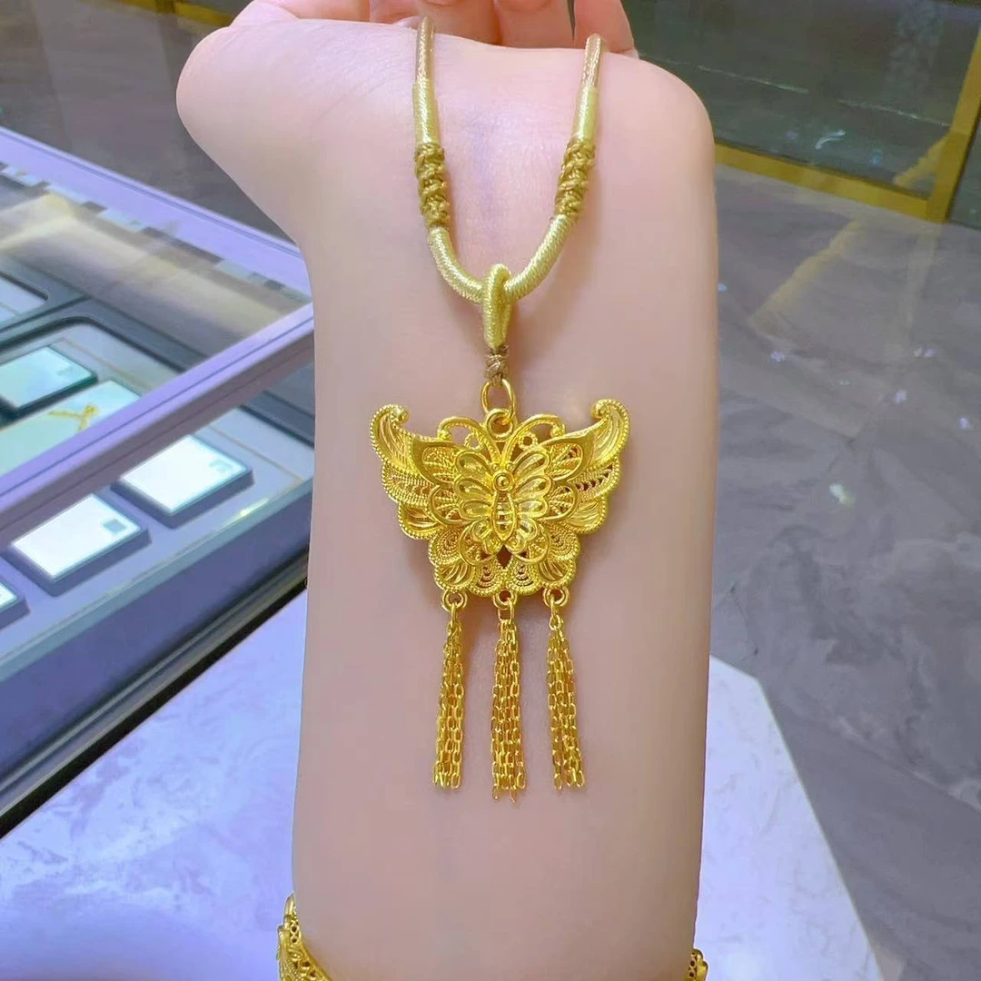 【伊一专属】足金999投资金攒金 蝶恋锁（赠编绳编好发）（多退少补）