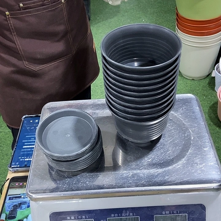 矮陶口12.5高8.5黑色带拖10只