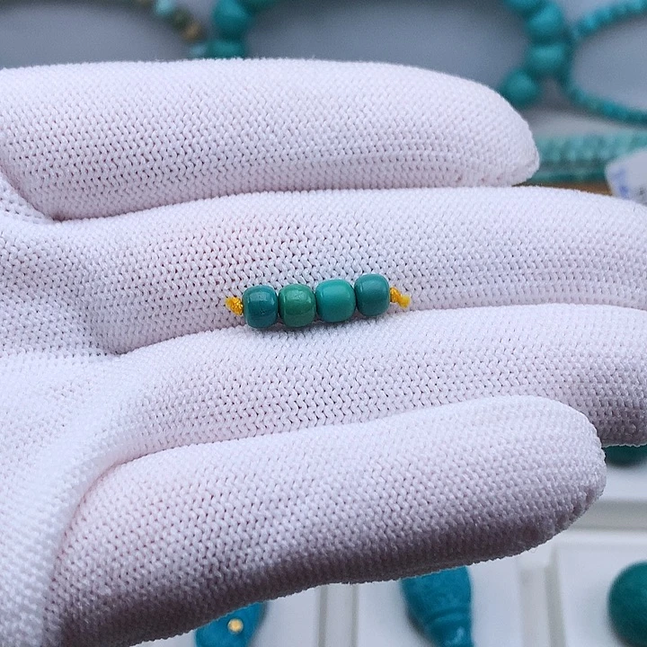 绿松石未镶嵌高瓷高色4.9mm