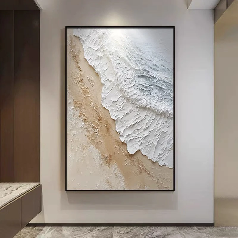 X147星空闪奶油风现代抽象艺术挂画简约高级感玄关客厅装饰画