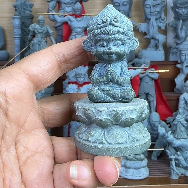 石材小悟空莲花底座