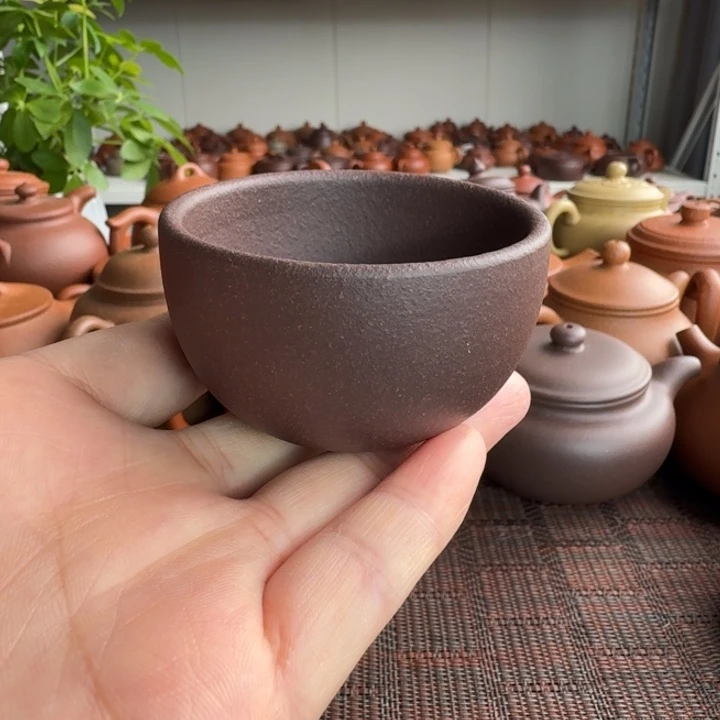紫砂茶杯天青泥主任杯70cc