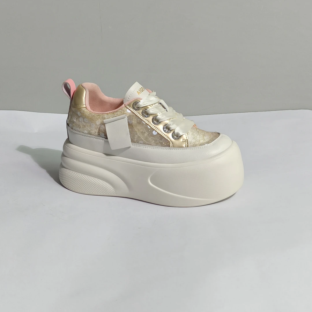 增高9cm时尚休闲老爹鞋春季单里2025新款时尚增高厚底小个子