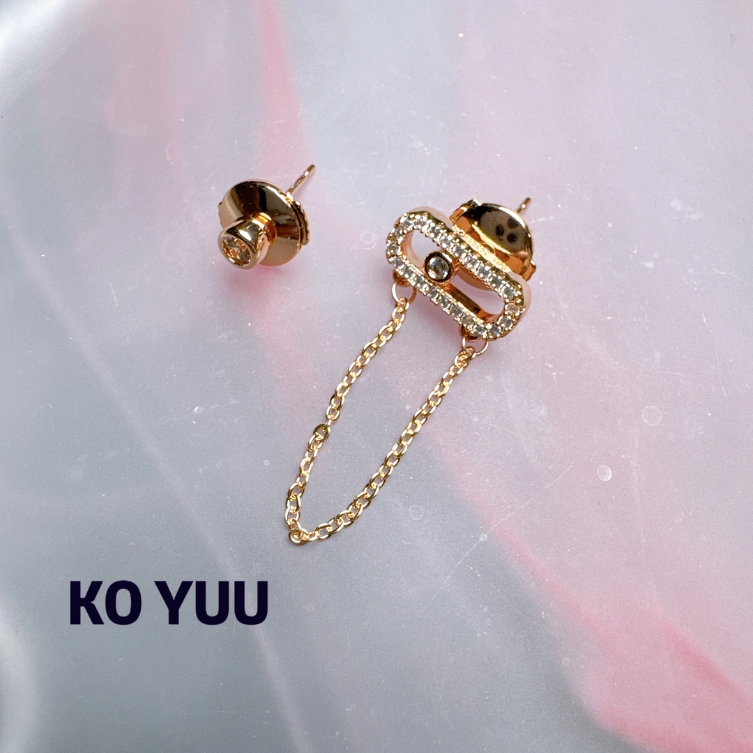 铜合金锆石耳饰 【雨桐高奢饰品】耳环KY00982