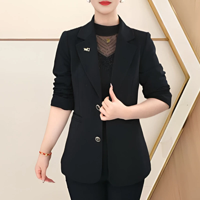 短外套正装韩版春秋黑色长袖小西服直下摆保暖修身型小西装职业装