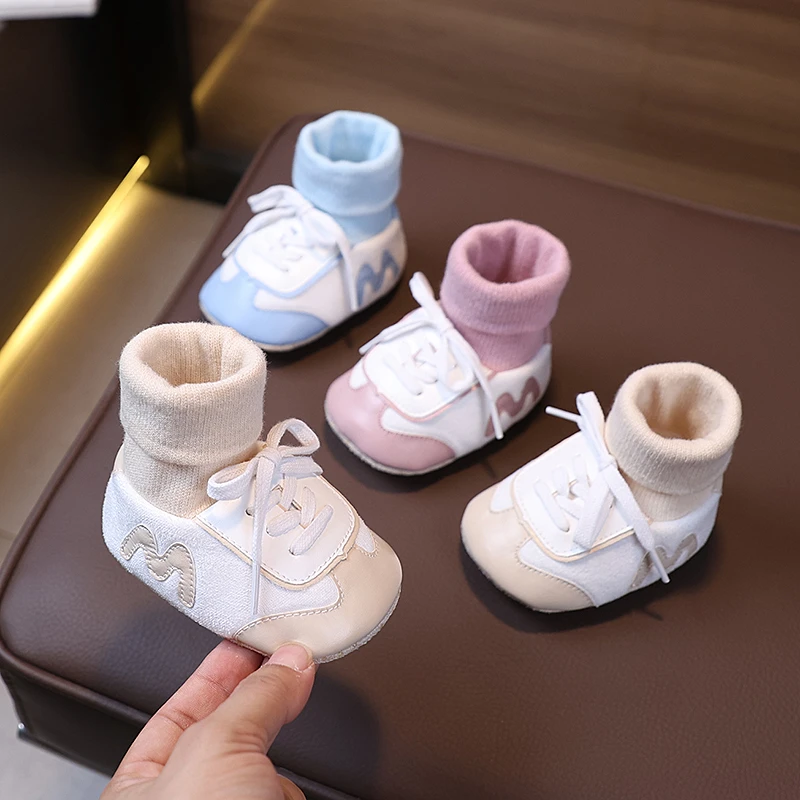 新款婴儿步前鞋春秋款软底男女宝宝鞋子3-6个月防脱不掉鞋0到12月