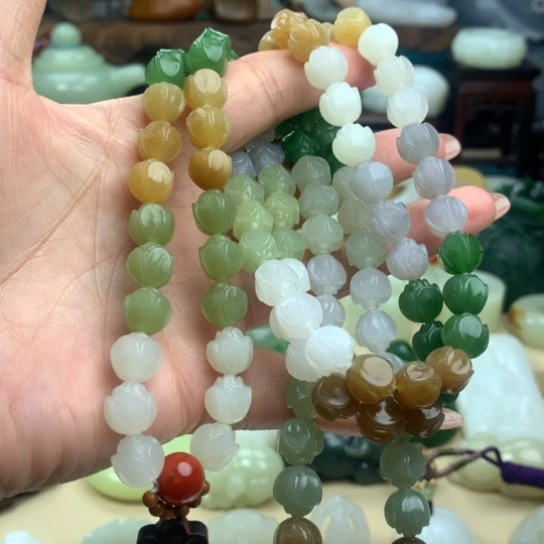 和田玉108珠串未镶嵌