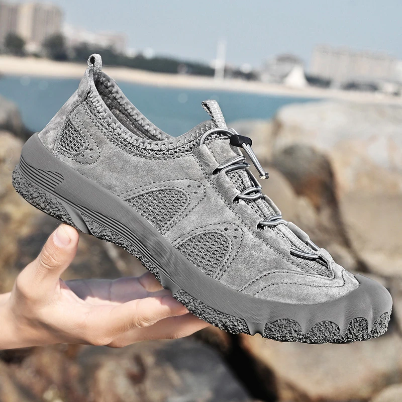 西域骆驼男鞋一脚蹬网面透气鞋防臭布鞋运动鞋工作鞋男士薄款潮流