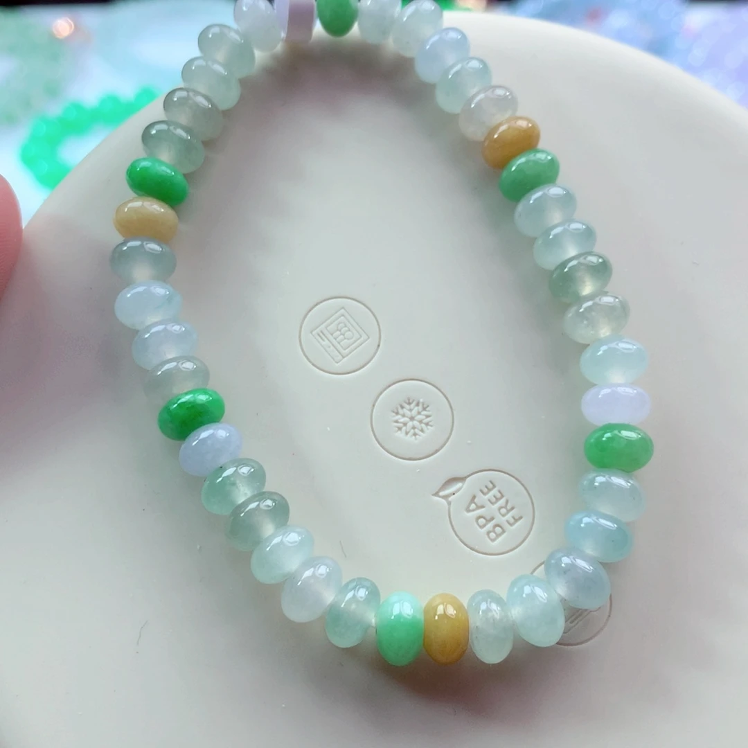 翡翠未镶嵌手链卡6.9