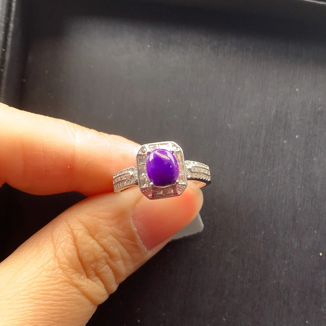 苏纪石（舒俱来）戒指银S925镶嵌