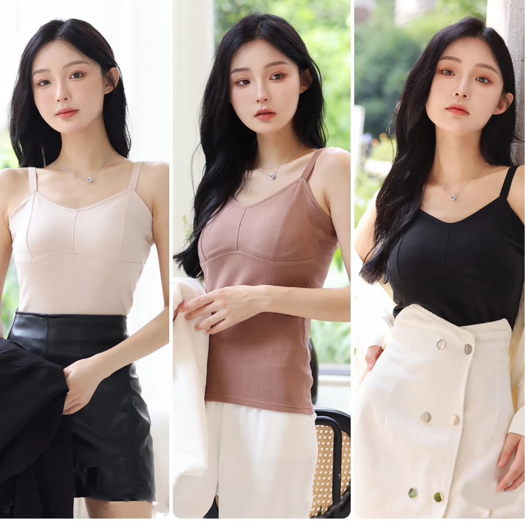 秋冬新品！女士椰子油天丝貂绒背心G379-8