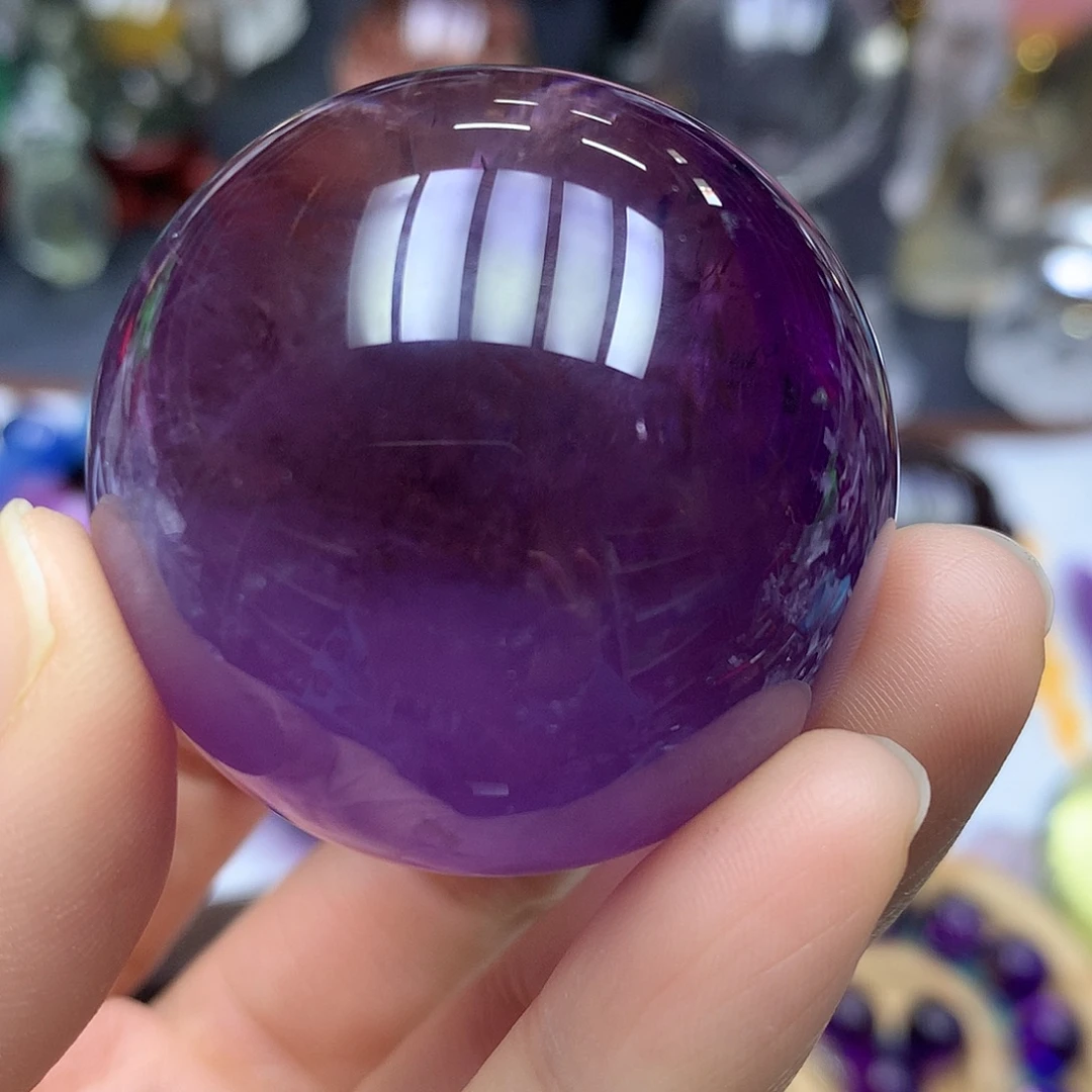 珠宝半成品未镶嵌水晶天然紫水晶摆件41mm