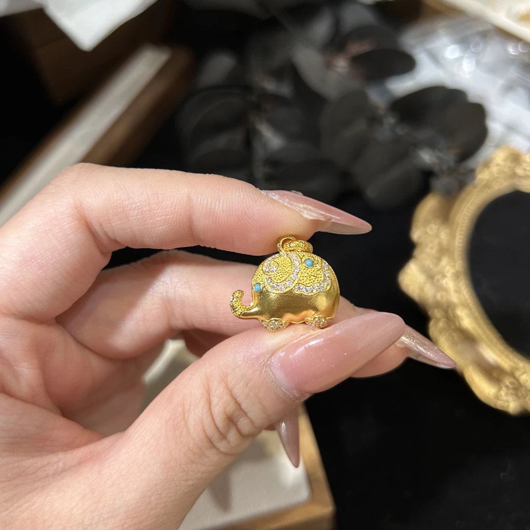 足金精品工艺吊坠