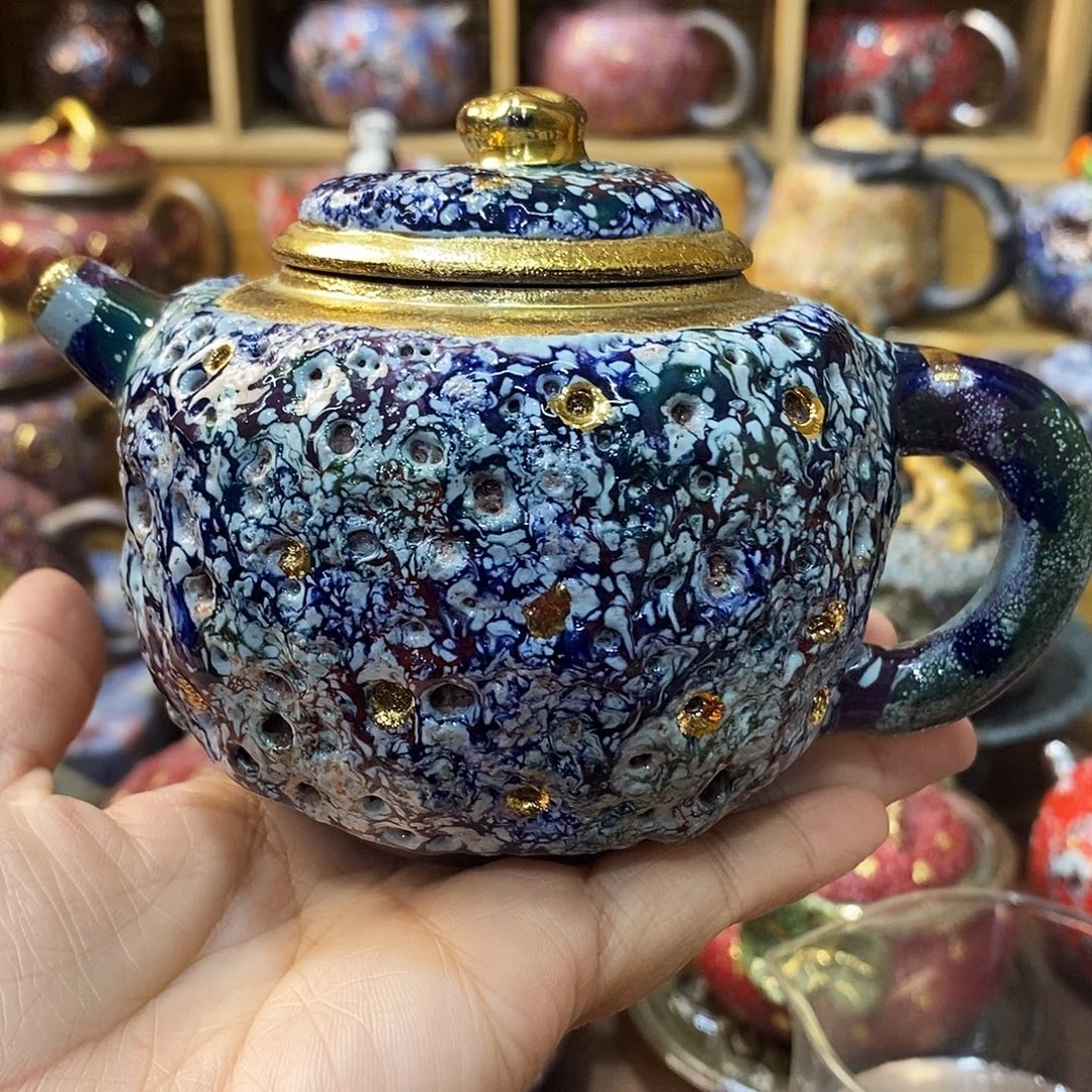 粗陶柴烧志野茶器