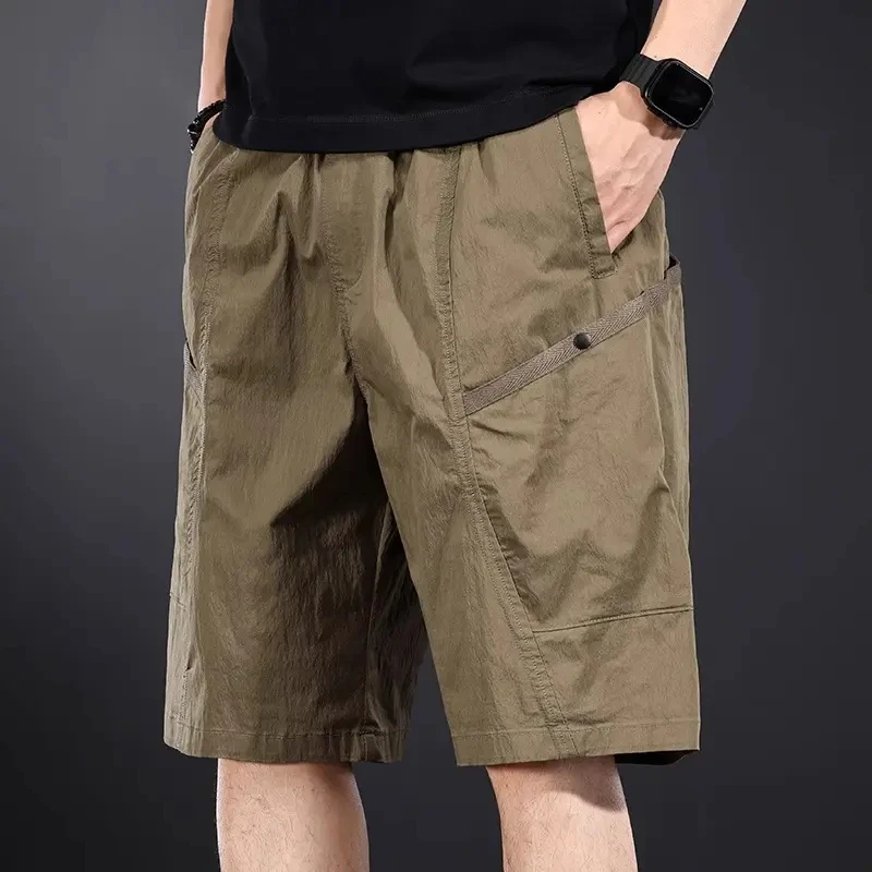 法国Cebrodz工装短裤男宽松直筒中裤夏季薄款透气休闲五分裤大码