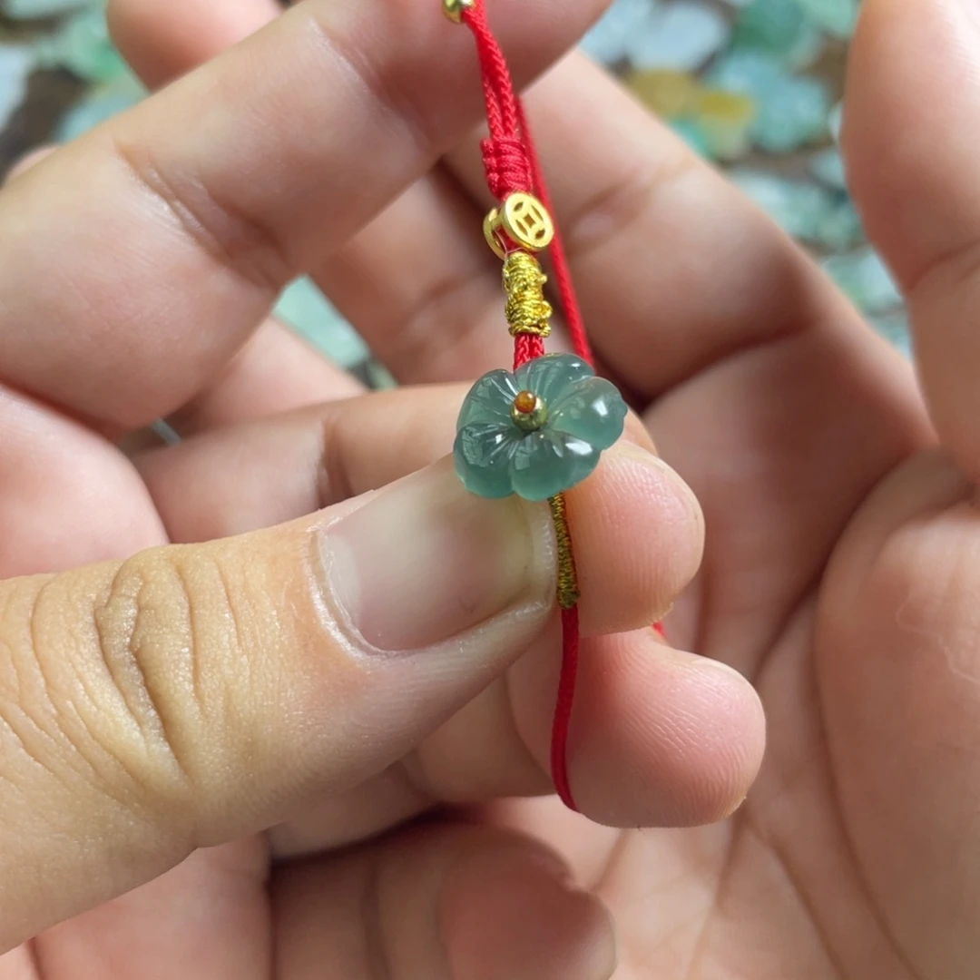 翡翠未镶嵌手链危料花花