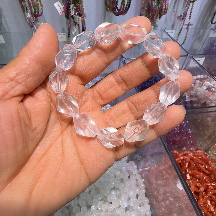 未镶嵌手链水晶白水晶随行单圈手串拍二发一