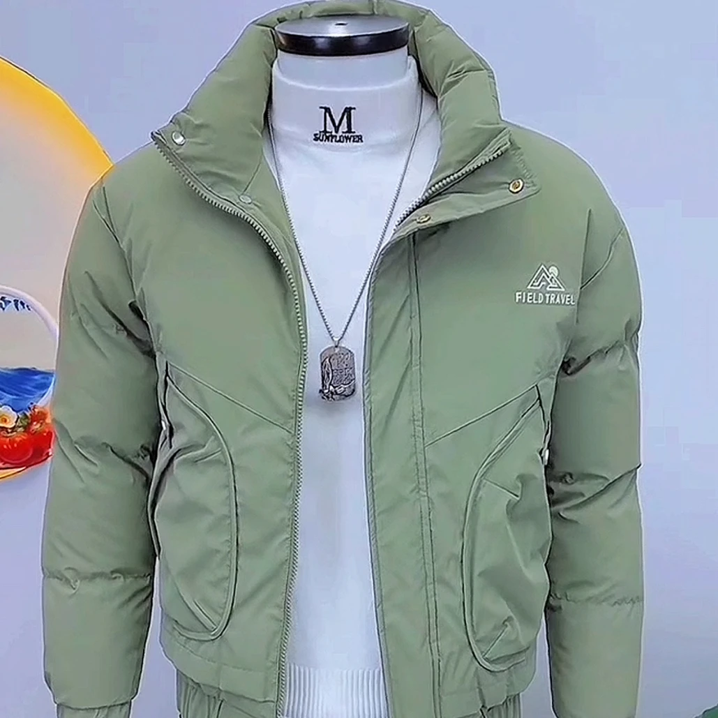 2025冬季新款百搭时尚潮流春秋休闲加厚男士棉衣外套081