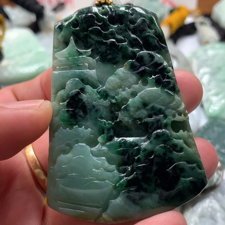 颈饰未镶嵌翡翠保真天然a货翡翠