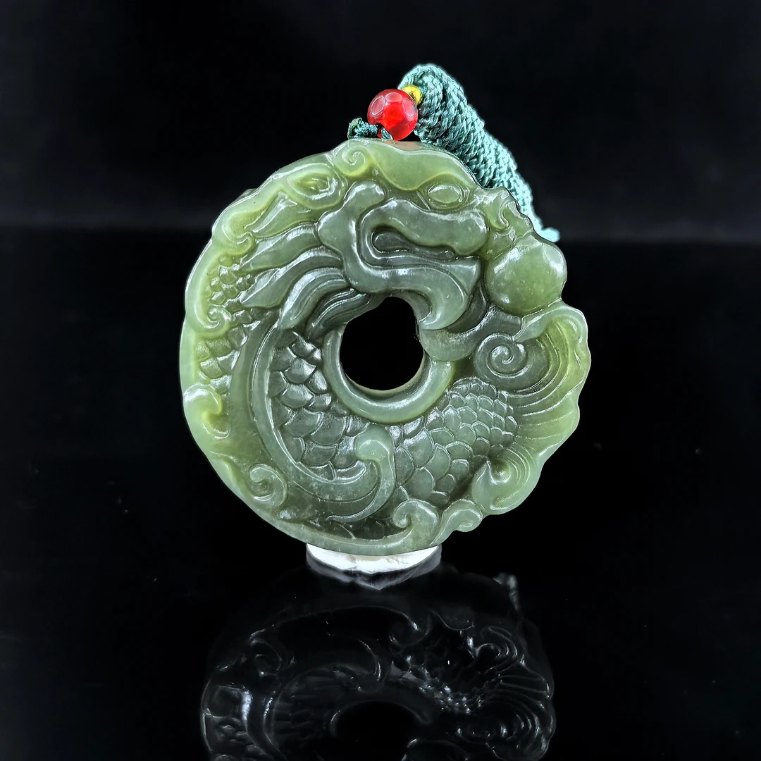 hz-74【和田玉、】51.3×49.7×10.3mm、55.06g