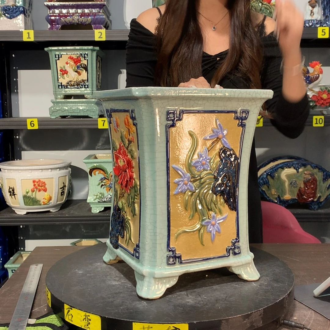 喜***爱高温烧制石湾盆花盆