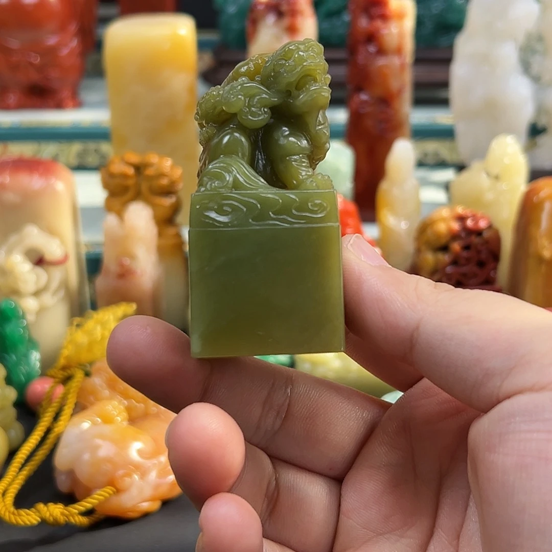 得***然寿山石印章雕刻工艺