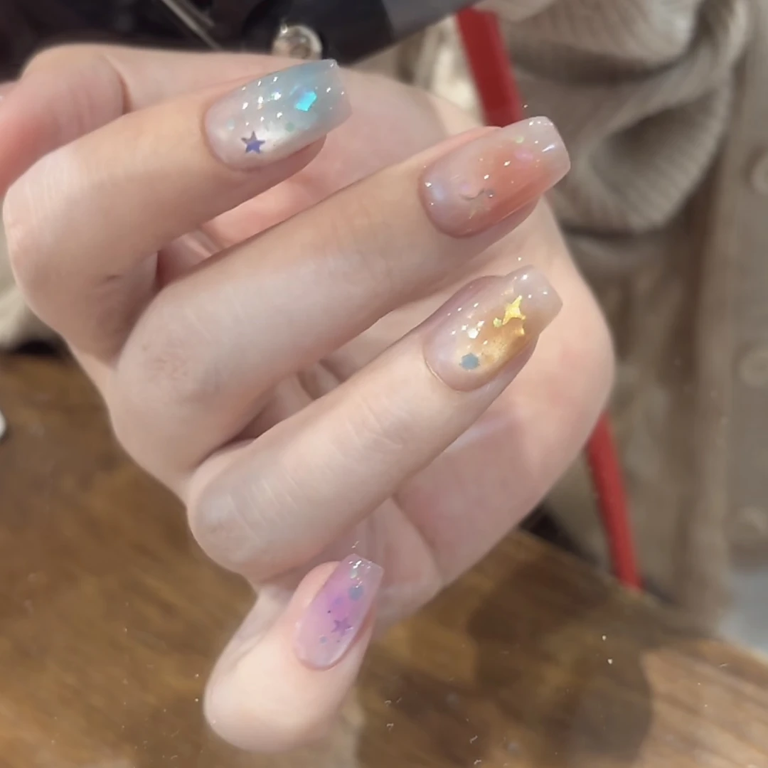 【彩虹星星】纯手工制作可拆卸穿戴甲10片