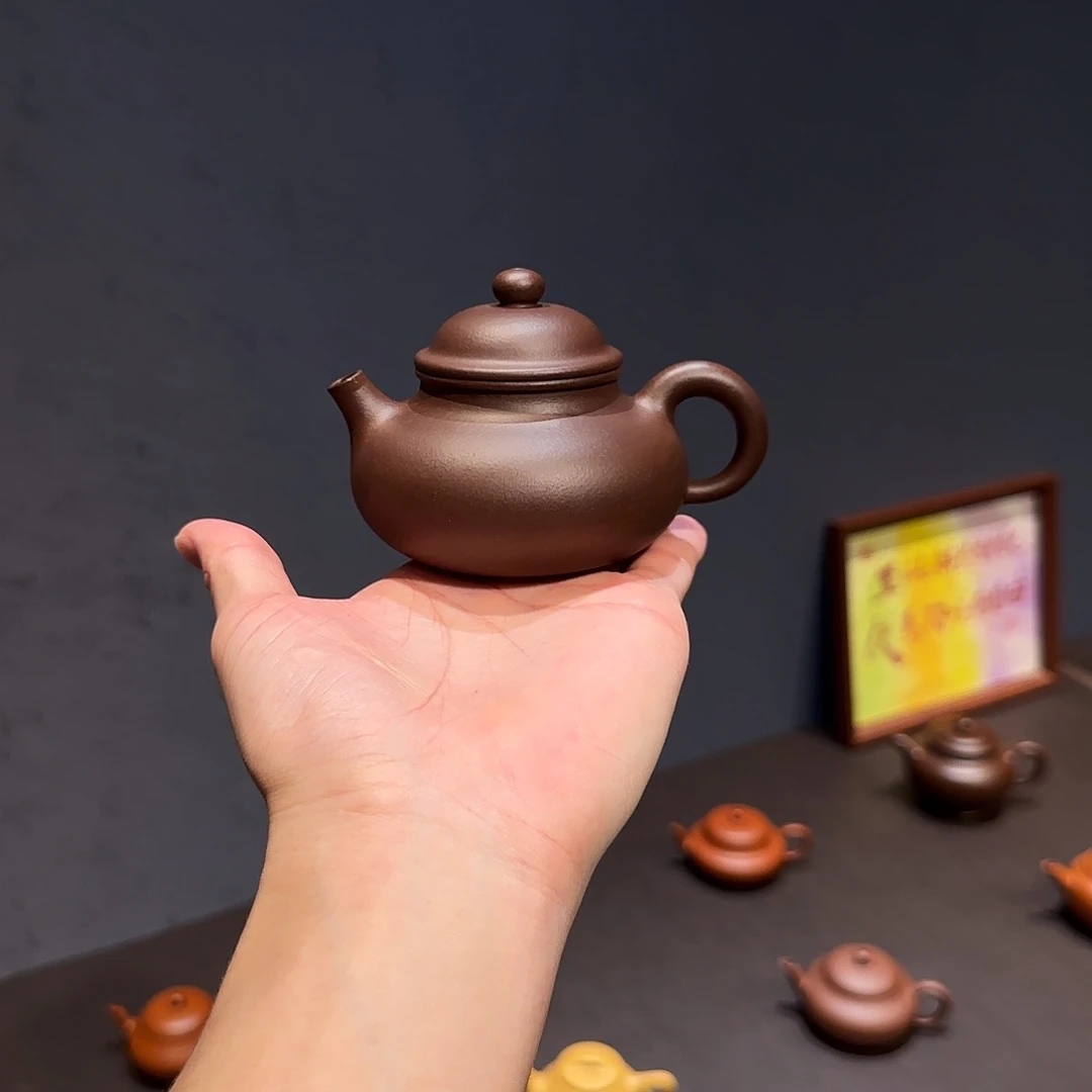 二***叔公道杯紫砂容天 乌泥 160cc