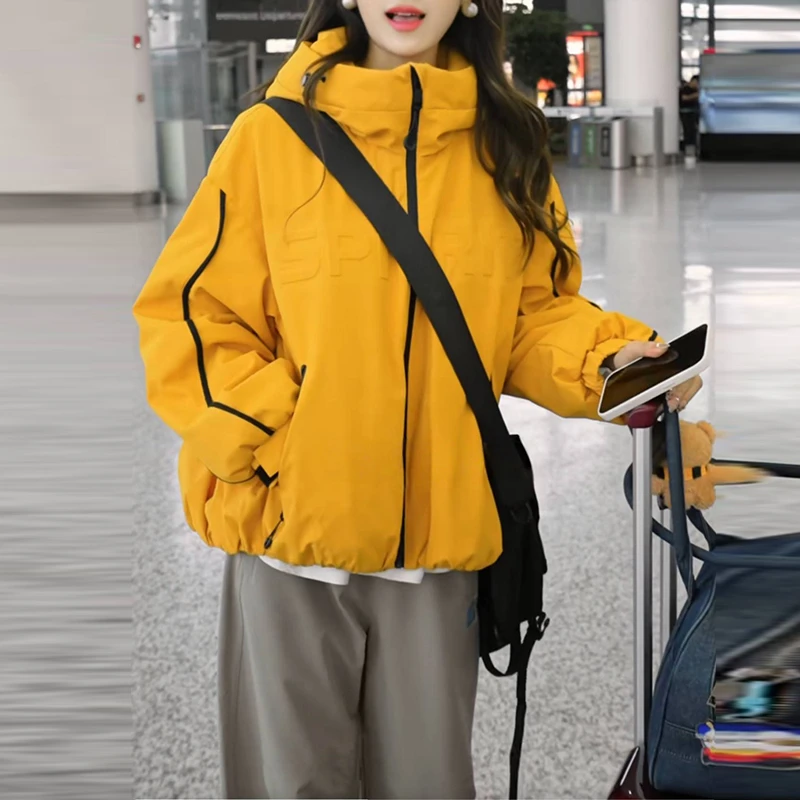 小雪花系列保暖棉服外套女2026冬季新款运动时尚户外冲锋衣厚外套