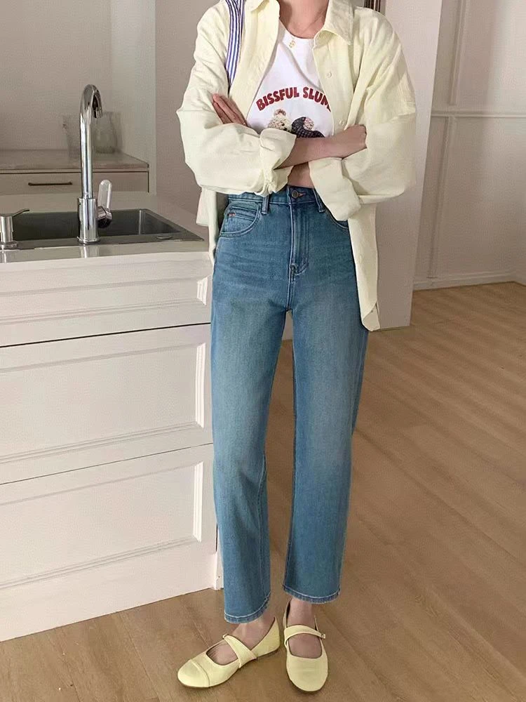 SU【122】98代 素素 MWMA 春款粉标四面弹九分法棍裤~