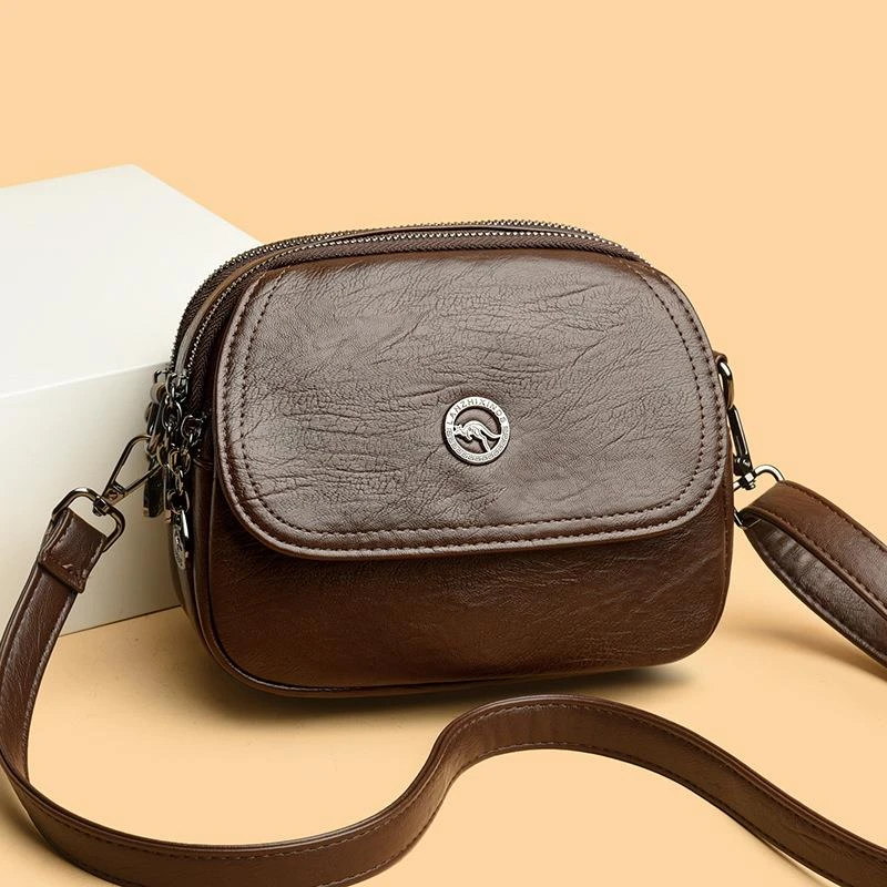 袋鼠通勤斜挎包2025秋冬新款韩版时尚单肩包高级感简约休闲女包包