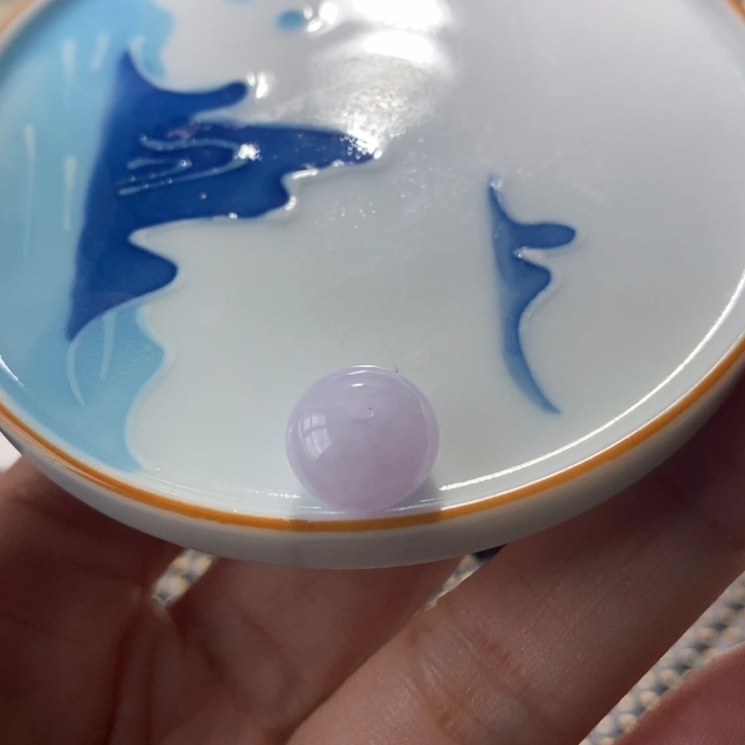 翡翠散珠翡翠吊坠项链鼓珠直径11