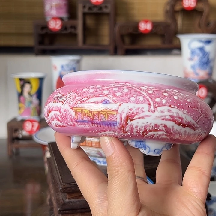 墨奈手绘手工花盆