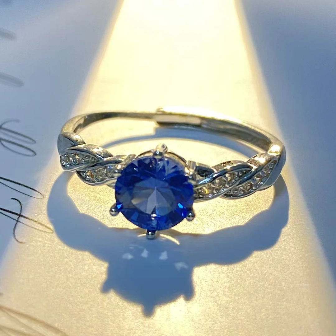 阿鲁沙-典藏轻奢-蓝宝石-高精切宝石戒指C-168