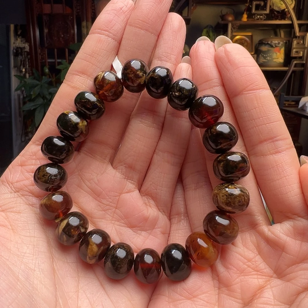 哆***～琥珀未镶嵌裸石抚顺琥珀10566-8十二