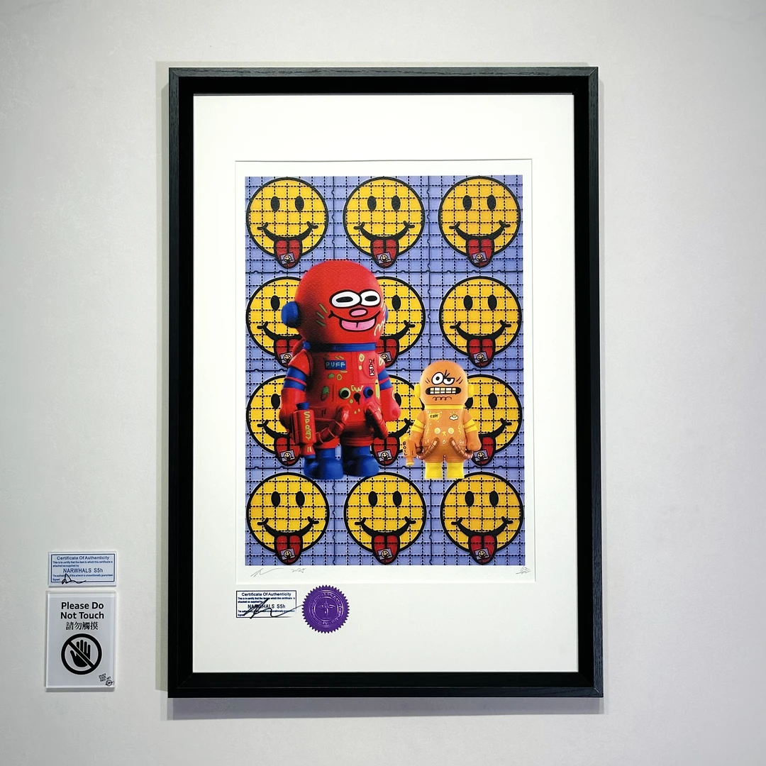 S5h正品限量版画 泡泡玛特PopMart×Drew 客厅玄关装饰画潮流挂画