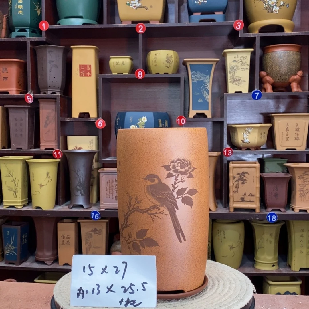 紫砂艺术紫砂花盆