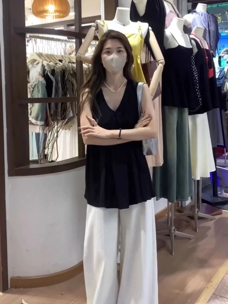 【现货+全额运补】夏季新款背心女气质时尚百搭外穿中长款潮流上衣