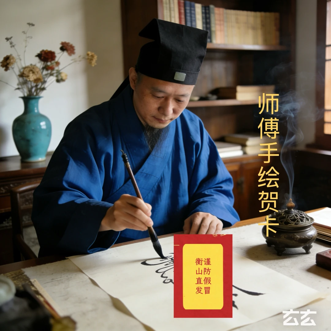 【手绘】定制衡山手绘画 贴纸放手机壳里放办公室放车里