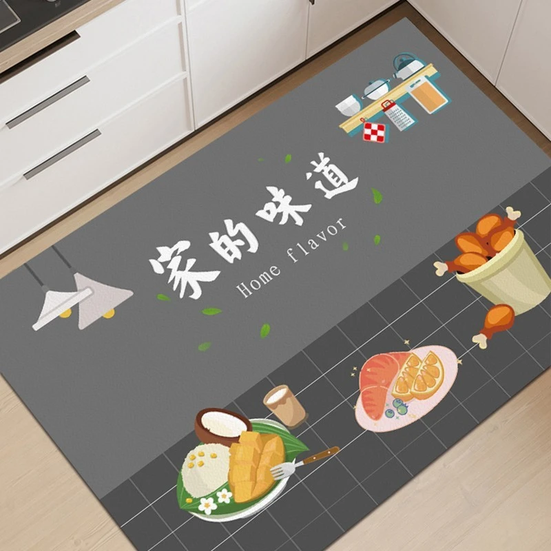 防油专用吸水防滑PVC垫子地毯防水可擦脚垫厨房耐脏新款免洗地垫